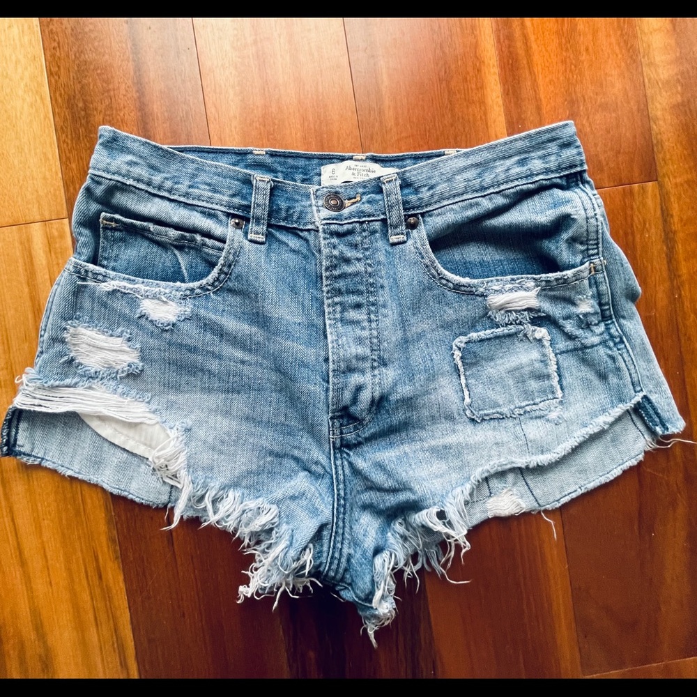 Abercrombie High-Waisted Denim Shorts